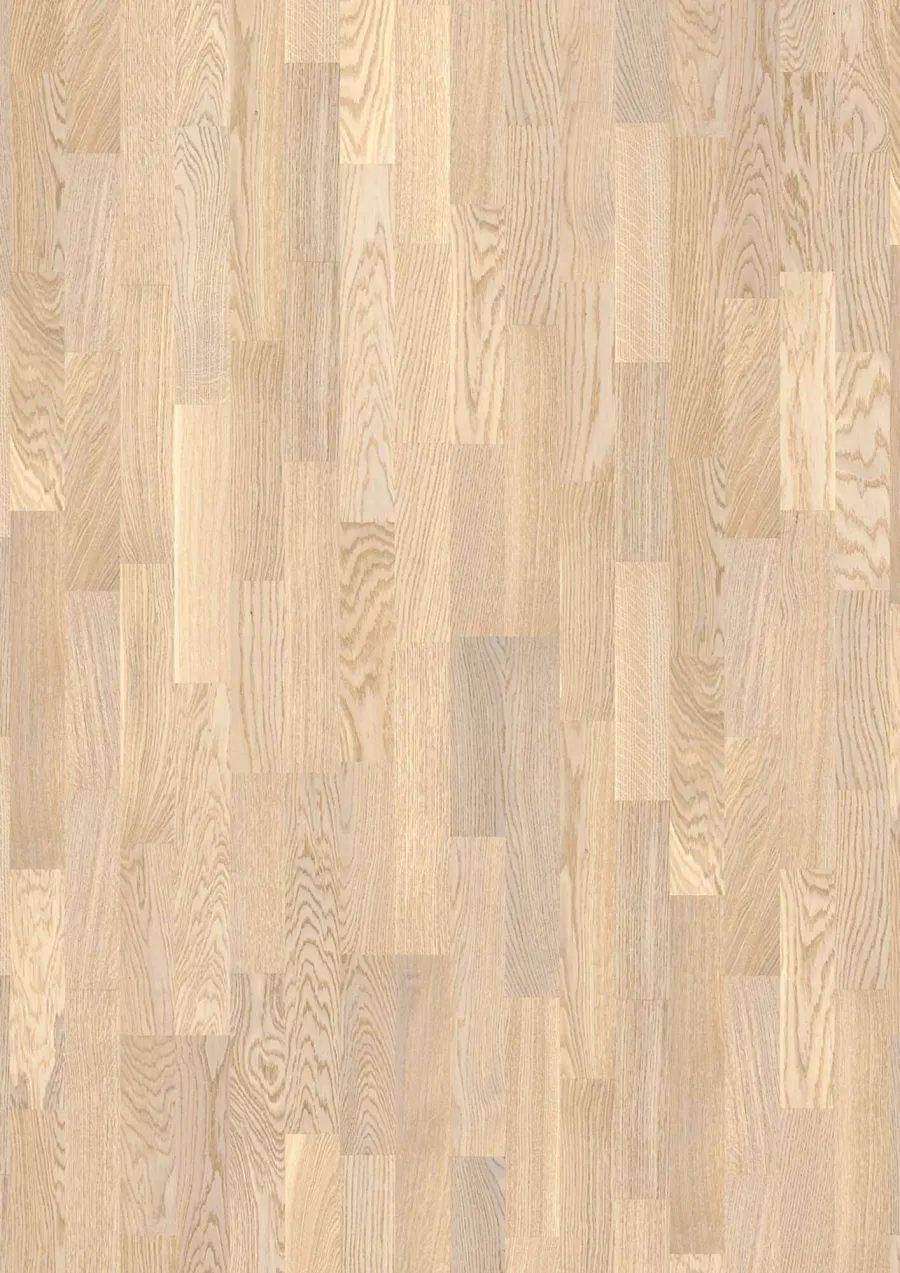3-Strip 14 mm Oak White Concerto engineered hardwood flooring