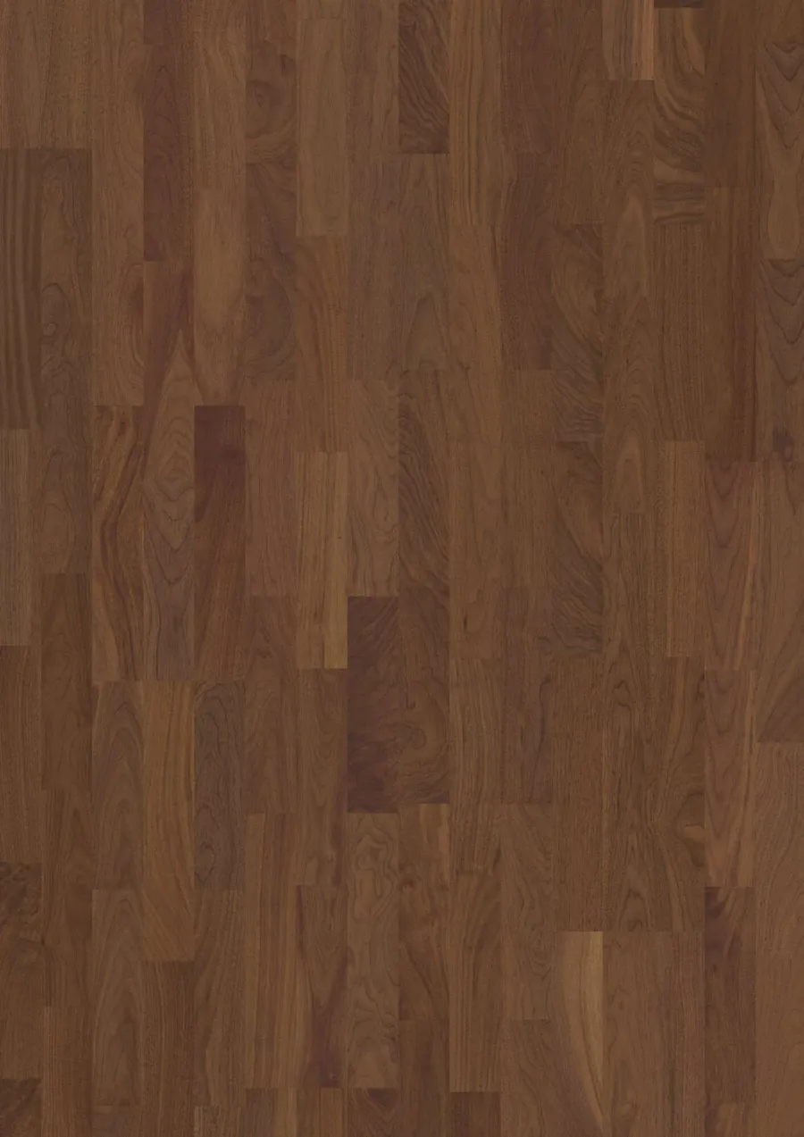 3-Strip 14 mm Walnut Am. Transparent Andante engineered hardwood flooring