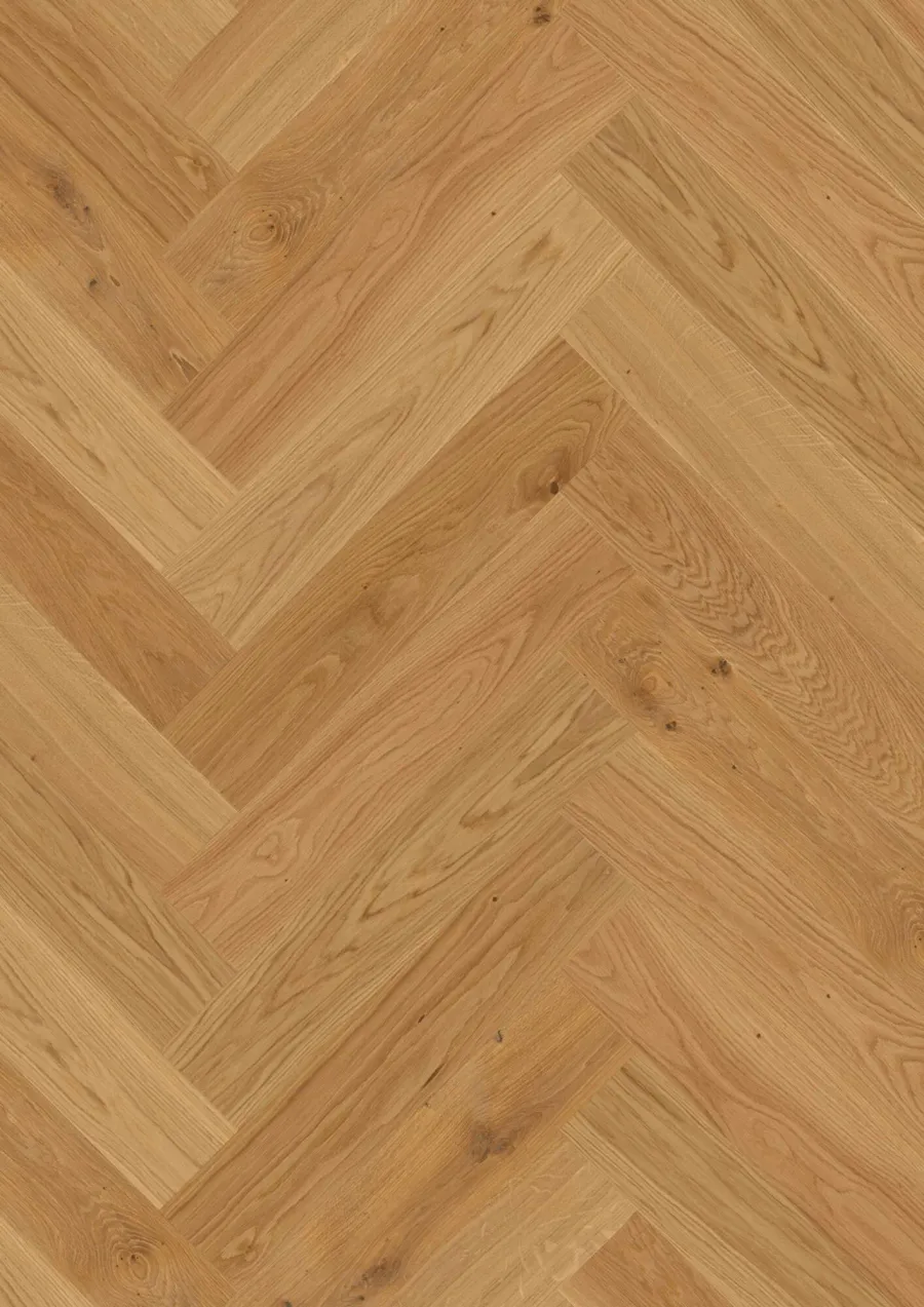 Herringbone Click Oak Transparent Adagio engineered hardwood flooring