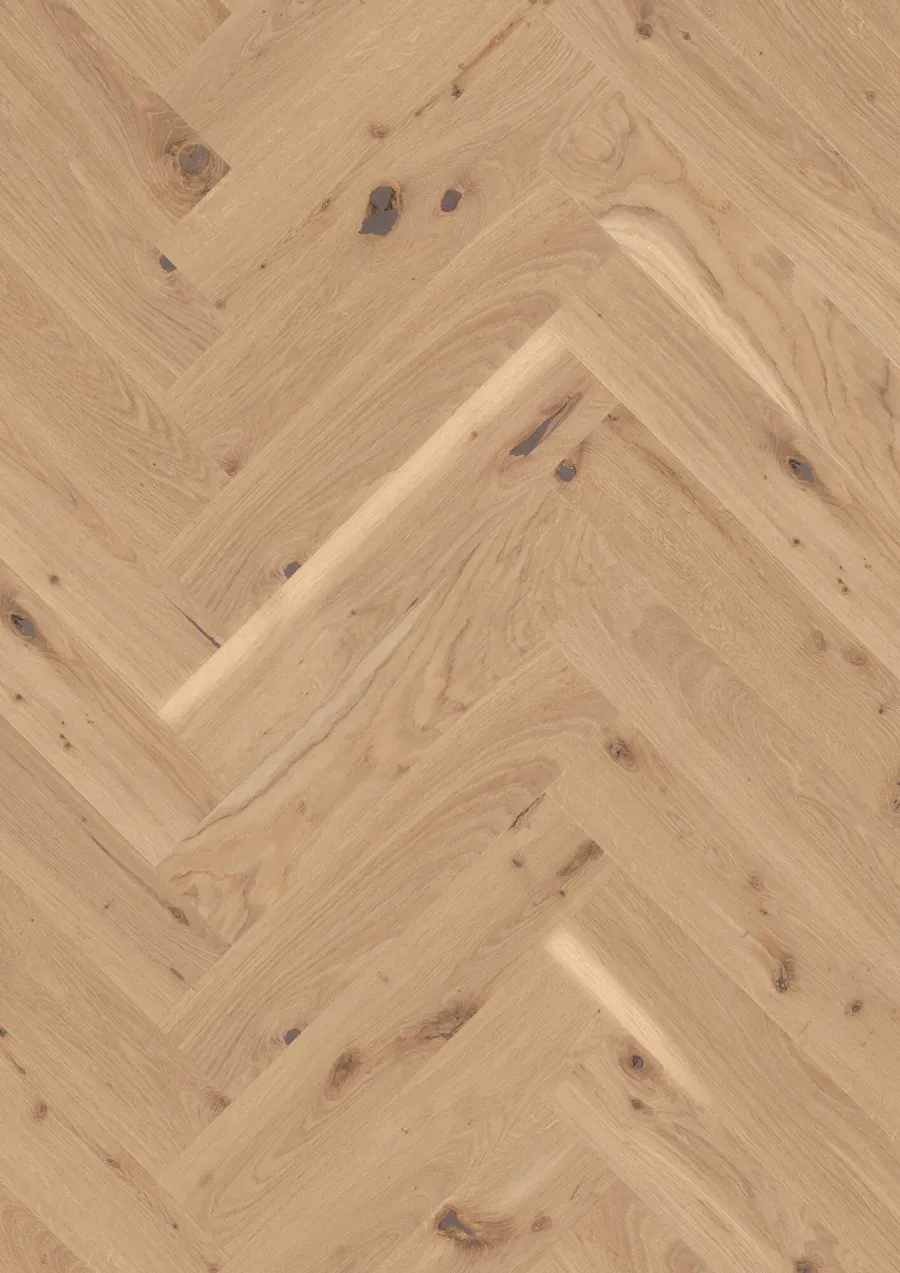 Herringbone Click Oak Transparent Vivo engineered hardwood flooring
