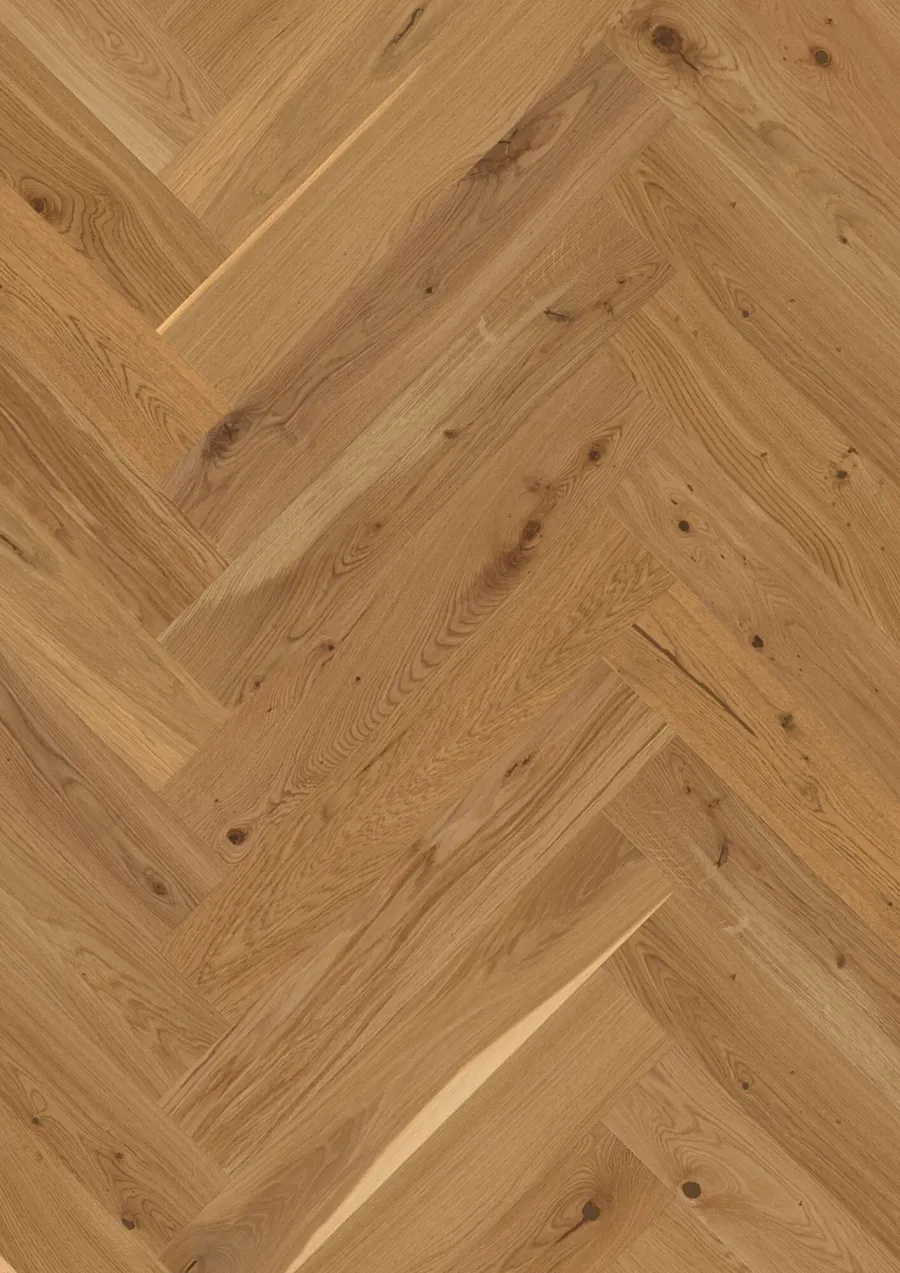 Herringbone T/g Oak Transparent Vivo engineered hardwood flooring
