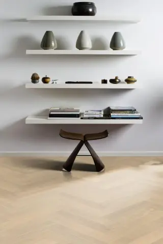 Oak Herringbone Ab CrèMe White view 5