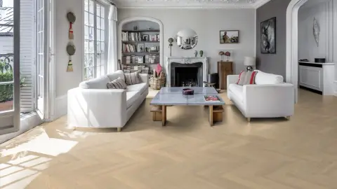 Oak Herringbone Ab CrèMe White view 3