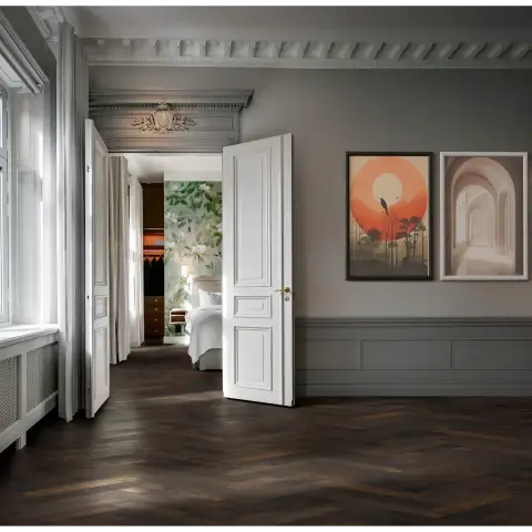 Oak Herringbone Cd Smoked Dark view 3
