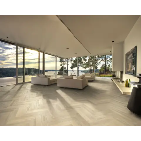 Oak Herringbone Ab CrèMe White view 2