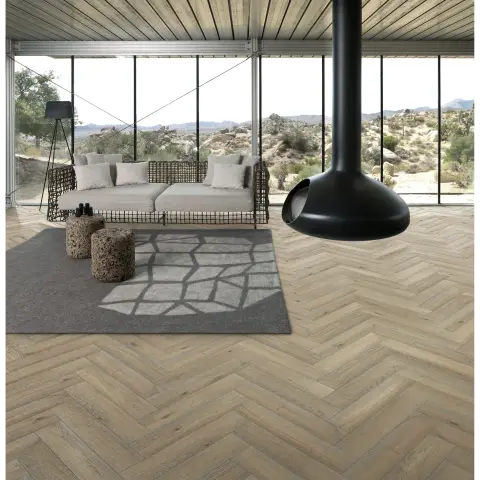 Oak Herringbone Cc Vintage White view 2